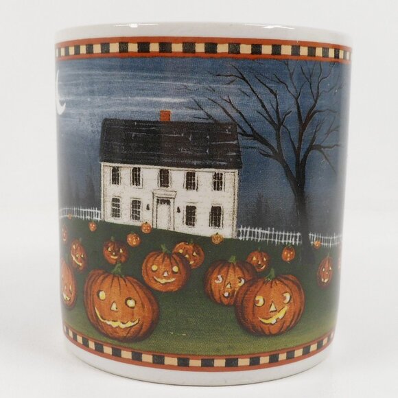 Two Vintage Halloween Mugs 2002 David Carter Brown Pumpkin Hollow Series Sakura - Picture 7 of 12